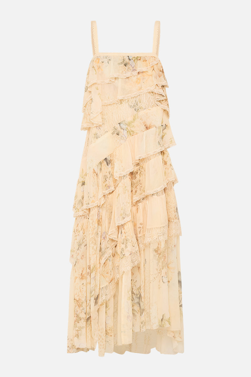 ASYMMETRIC SPLICED LACE DRESS I LEFT MY HEART IN GRANADA