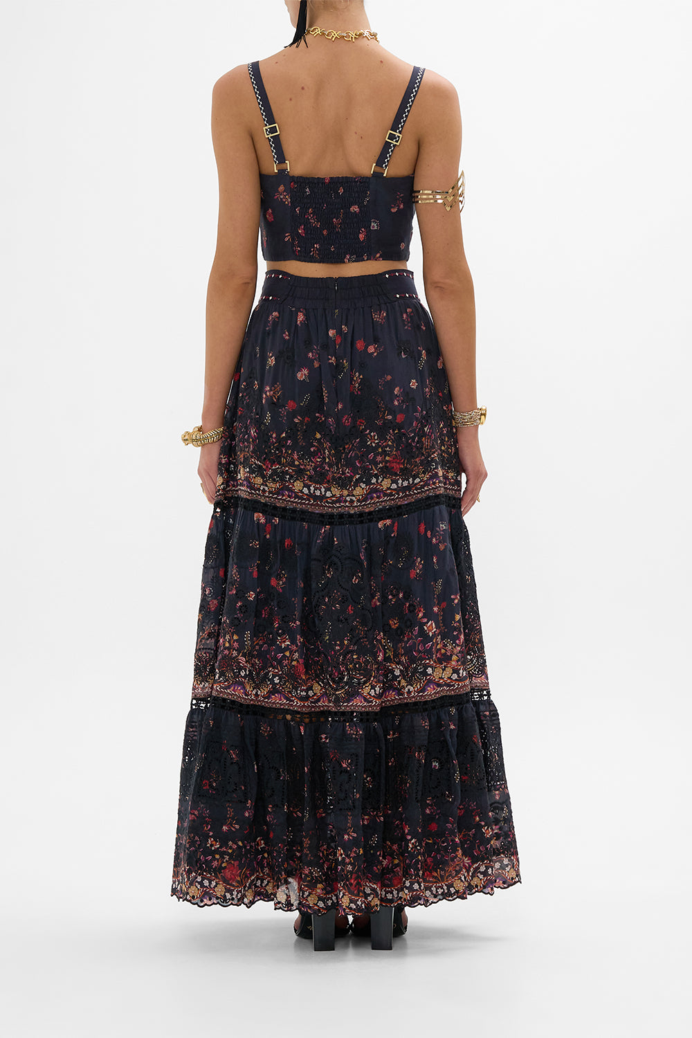 CAMILLA Embroidered Bralette in Loom to Tomb print