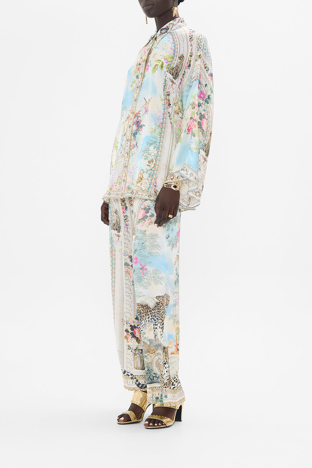 CAMILLA Wide Sleeve Blouse in We Always Have Alexandria Print.