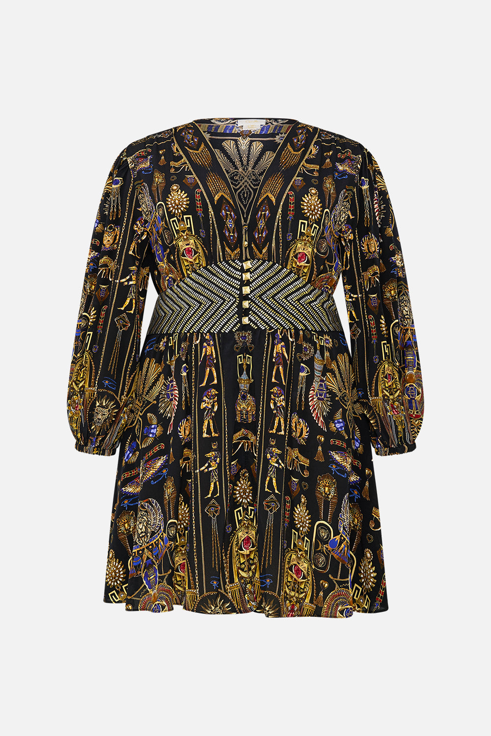 CURVED WAISTBAND SHORT DRESS CARTOUCHE KINGDOM