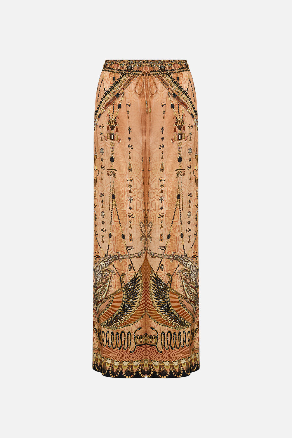 CAMILLA Gold Lounge Pant in Kingdom of Hieroglyphs Print