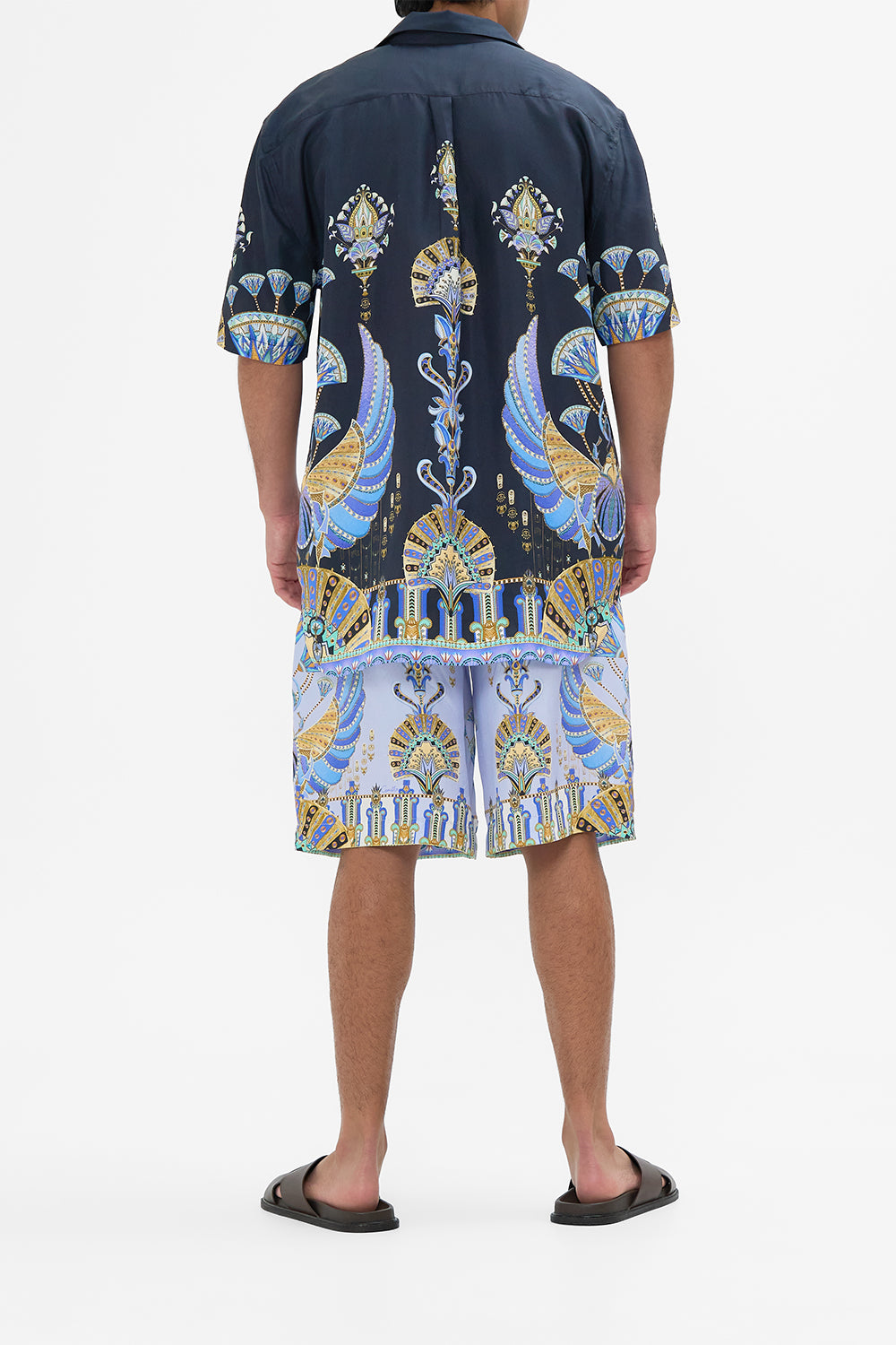 Hotel Franks By CAMILLA Oversized Button Through SS Shirt in Under Scarab Skies print.