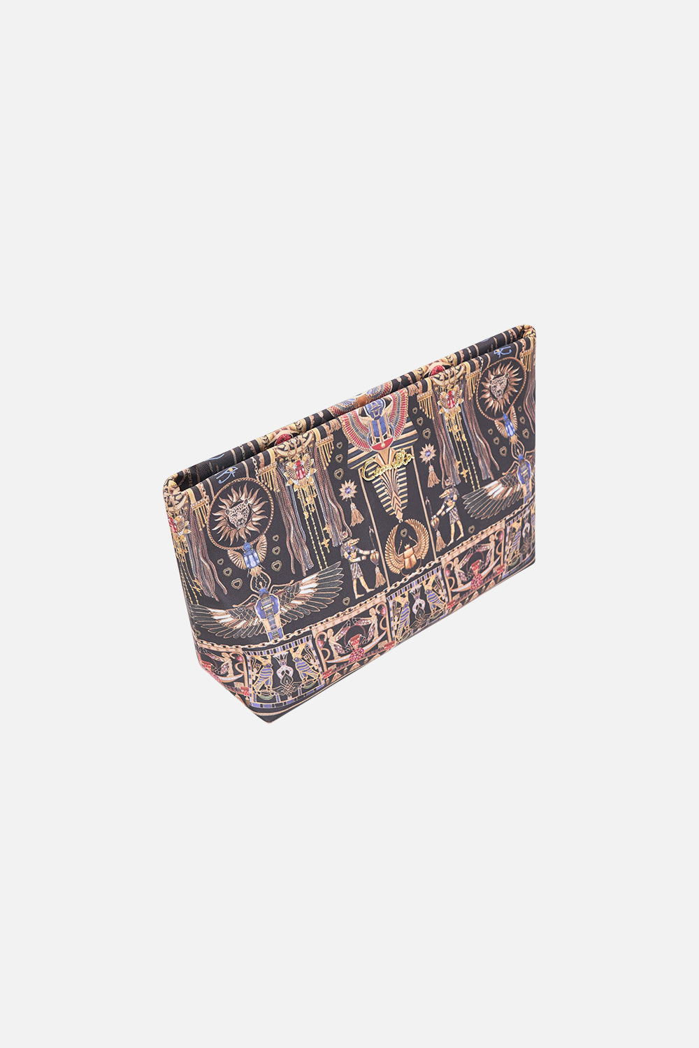 CAMILLA Small Makeup Clutch in Cartouche Kingdom print.