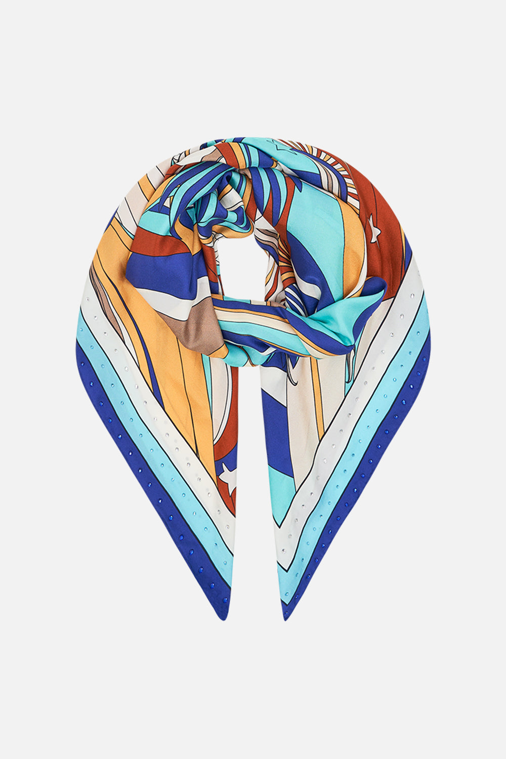 CAMILLA Large Square Scarf in Oasis Oracle print.