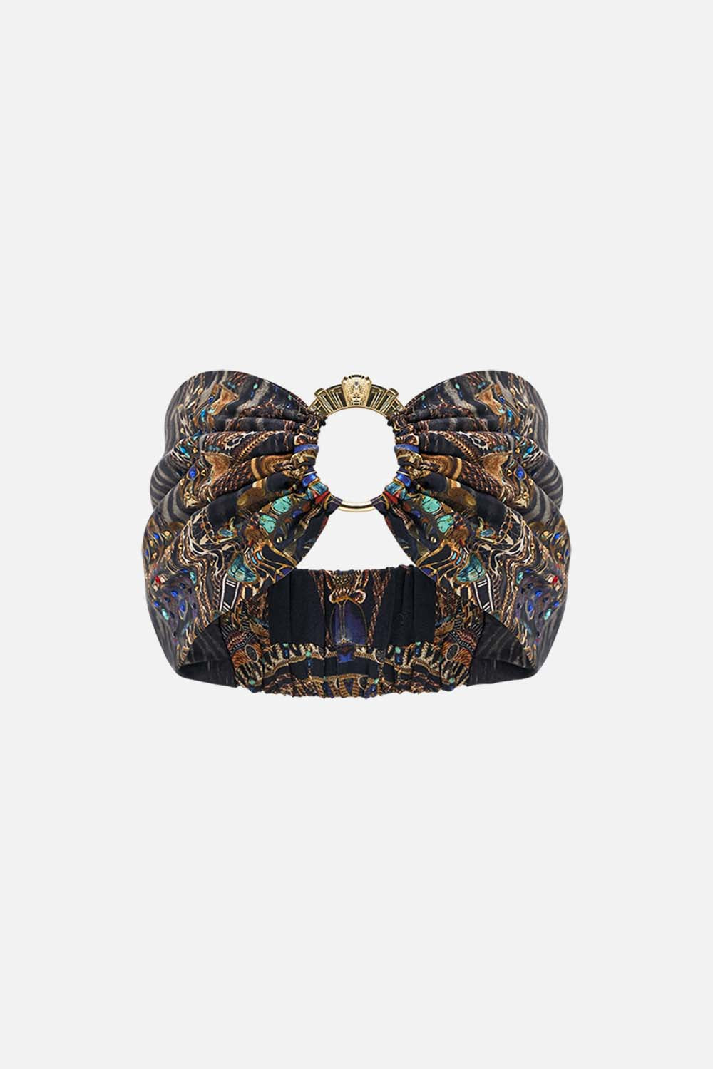 CAMILLA Ring Headband in Cat Worship print.
