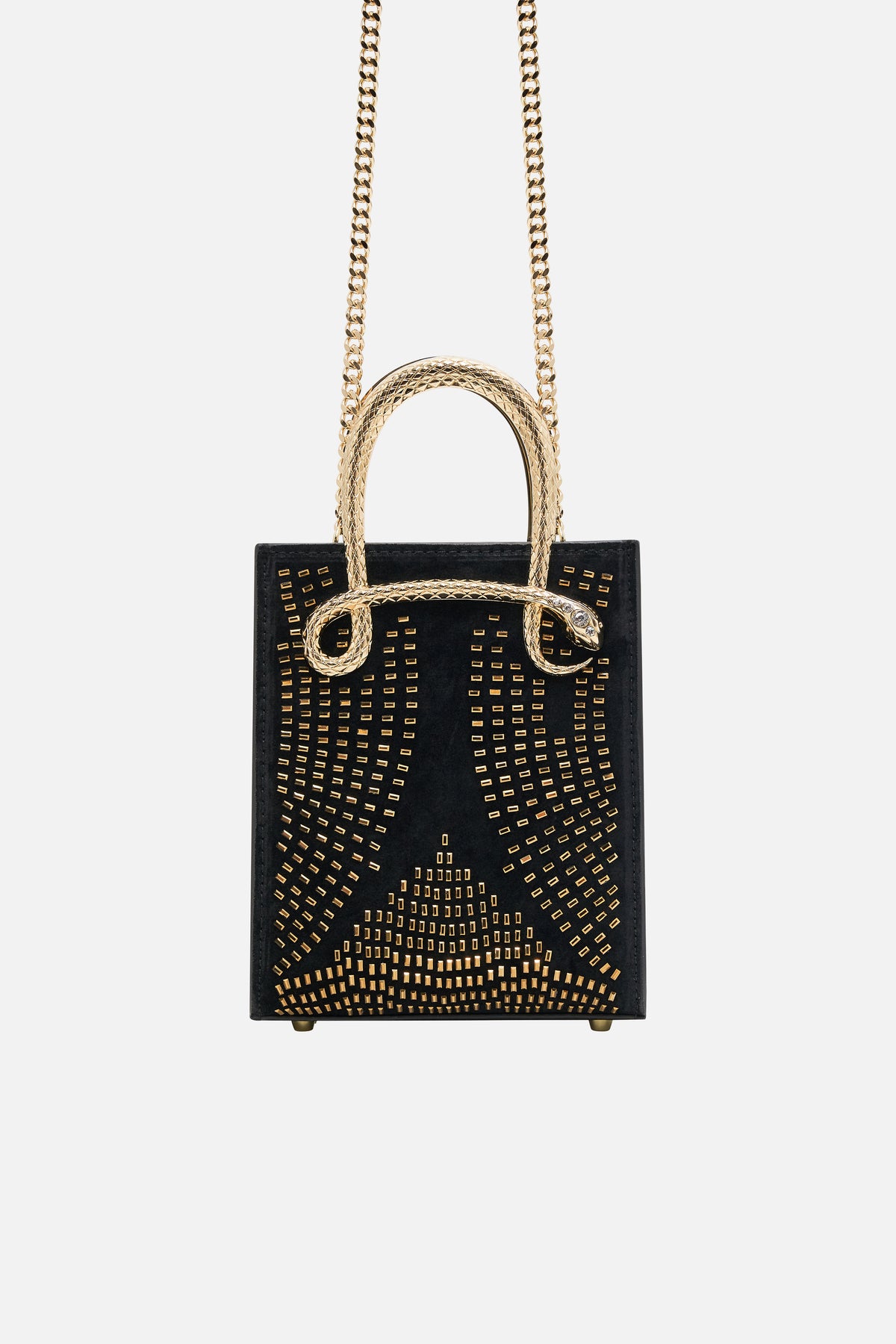 CAMILLA Mini North South Tote in Solid Black print.