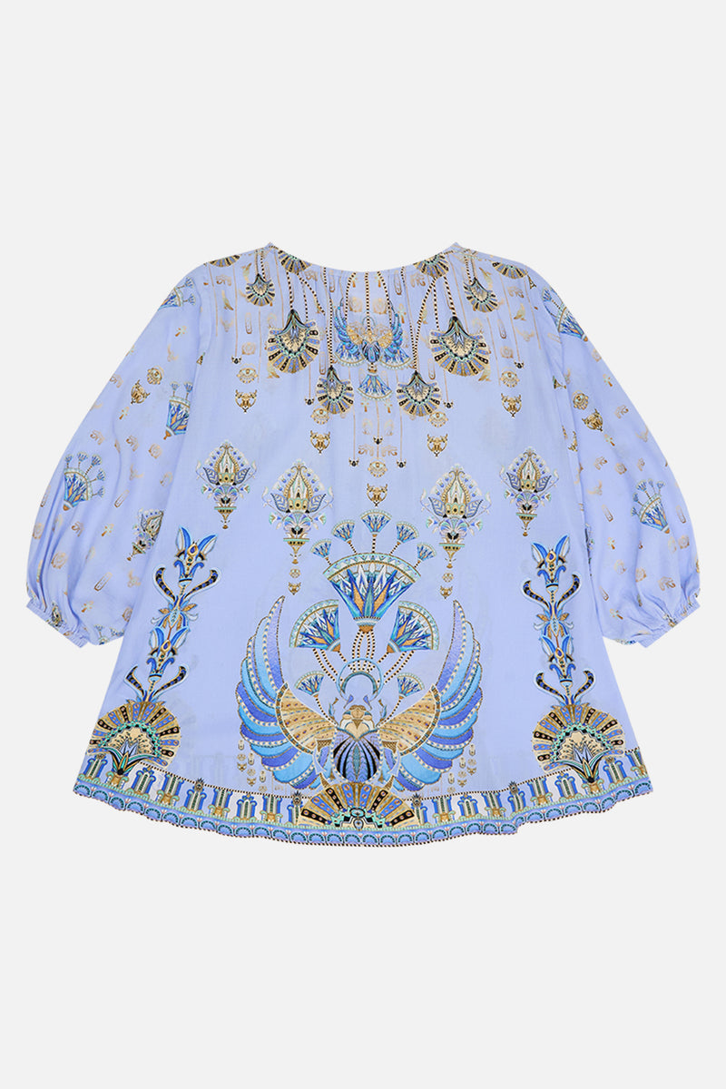 SHORT WAISTED DRESS UNDER SCARAB SKIES