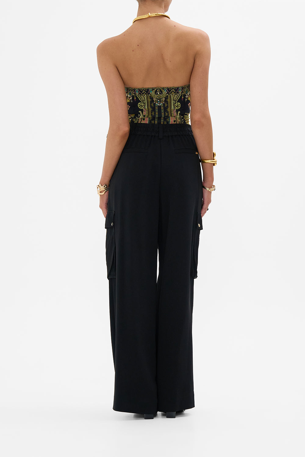 CAMILLA Bandeau Bodysuit in They Called Her Nefertari print.