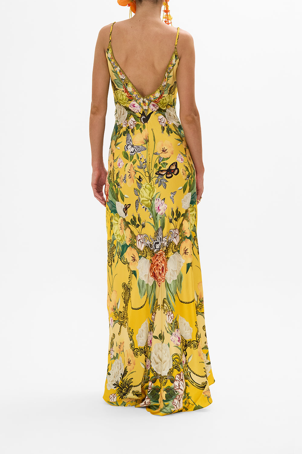 CAMILLA floral thongs in Stitched in Time print.