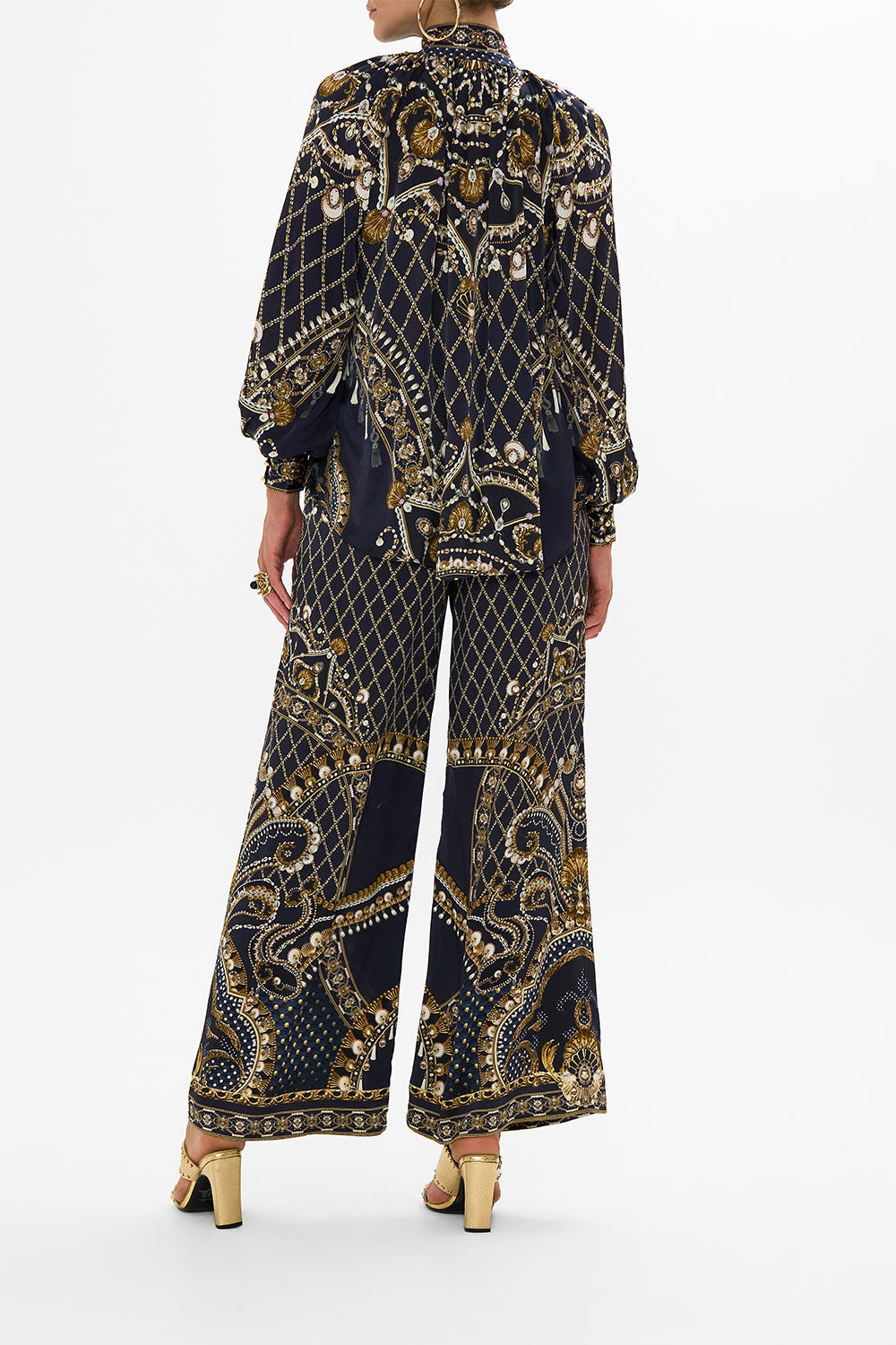 CAMILLA Black Raglan Button Up Shirt in Dance with the Duke