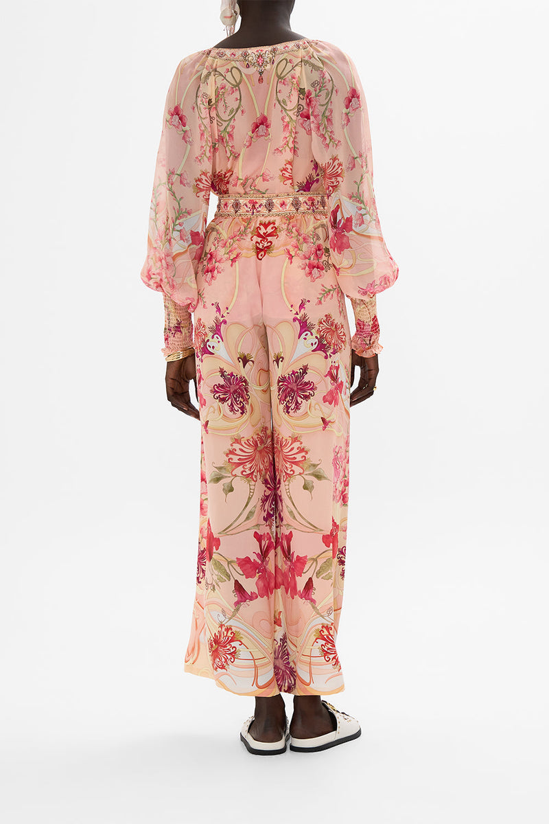 STRAIGHT LEG PANT BLOSSOMS AND BRUSHSTROKES