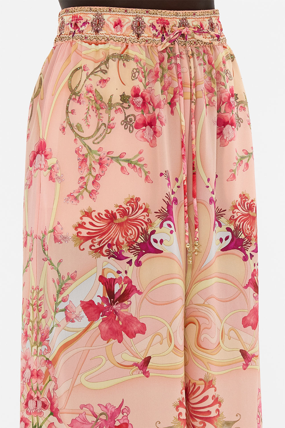 CAMILLA floral Straight Leg Pant in Blossoms and Brushstrokes