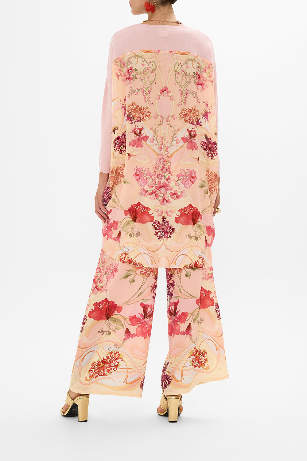 CAMILLA floral long sleeve jumper in Blossoms And Brushstrokes print.