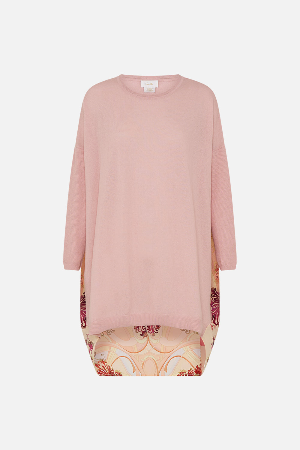 CAMILLA floral long sleeve jumper in Blossoms And Brushstrokes print.