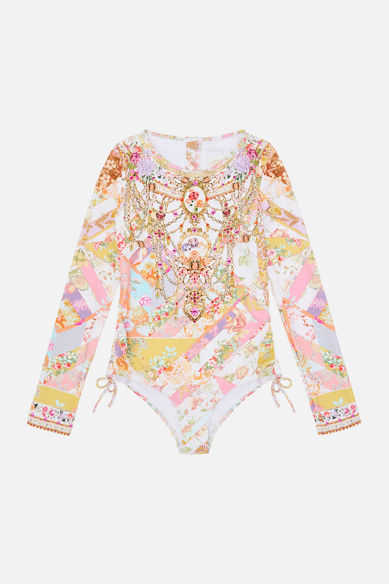 KIDS RUCHED SIDE PADDLESUIT 12-14 HONEY HONEY main image 1