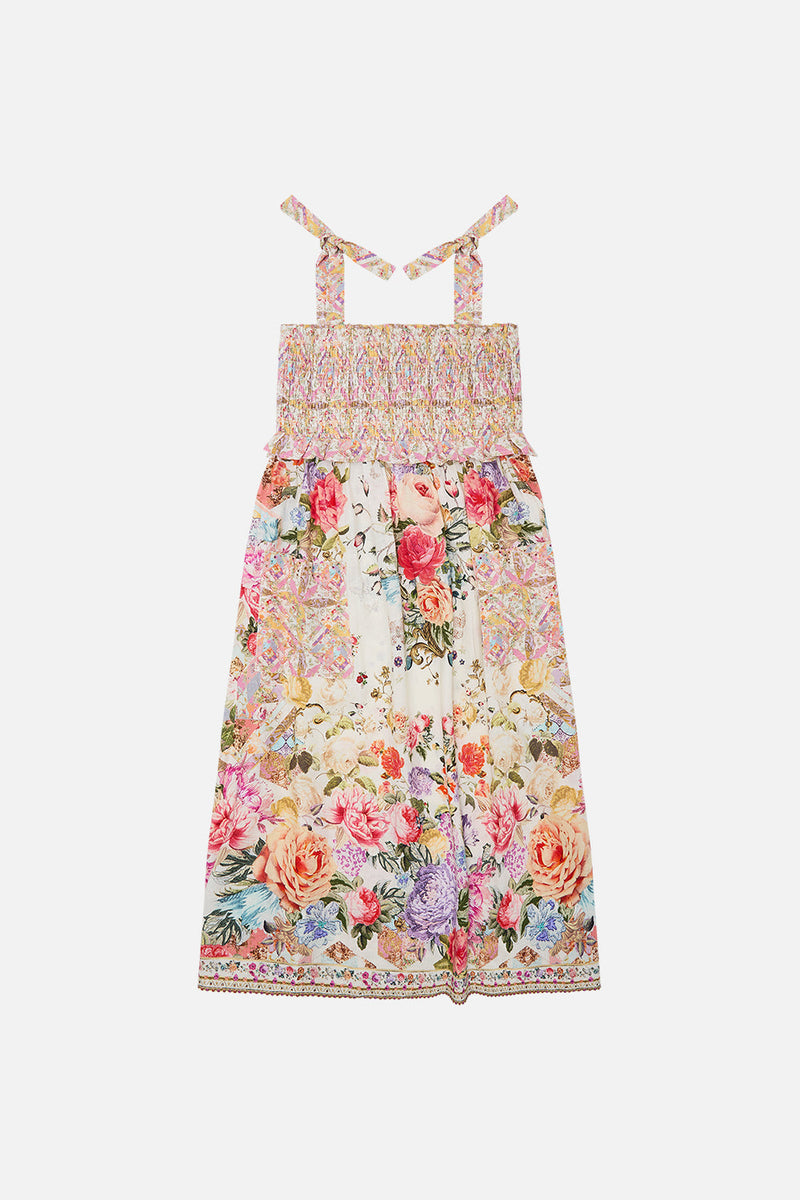 KIDS SHIRRED WAIST MAXI DRESS 4-10 SWEET HOME ALEXANDRIA