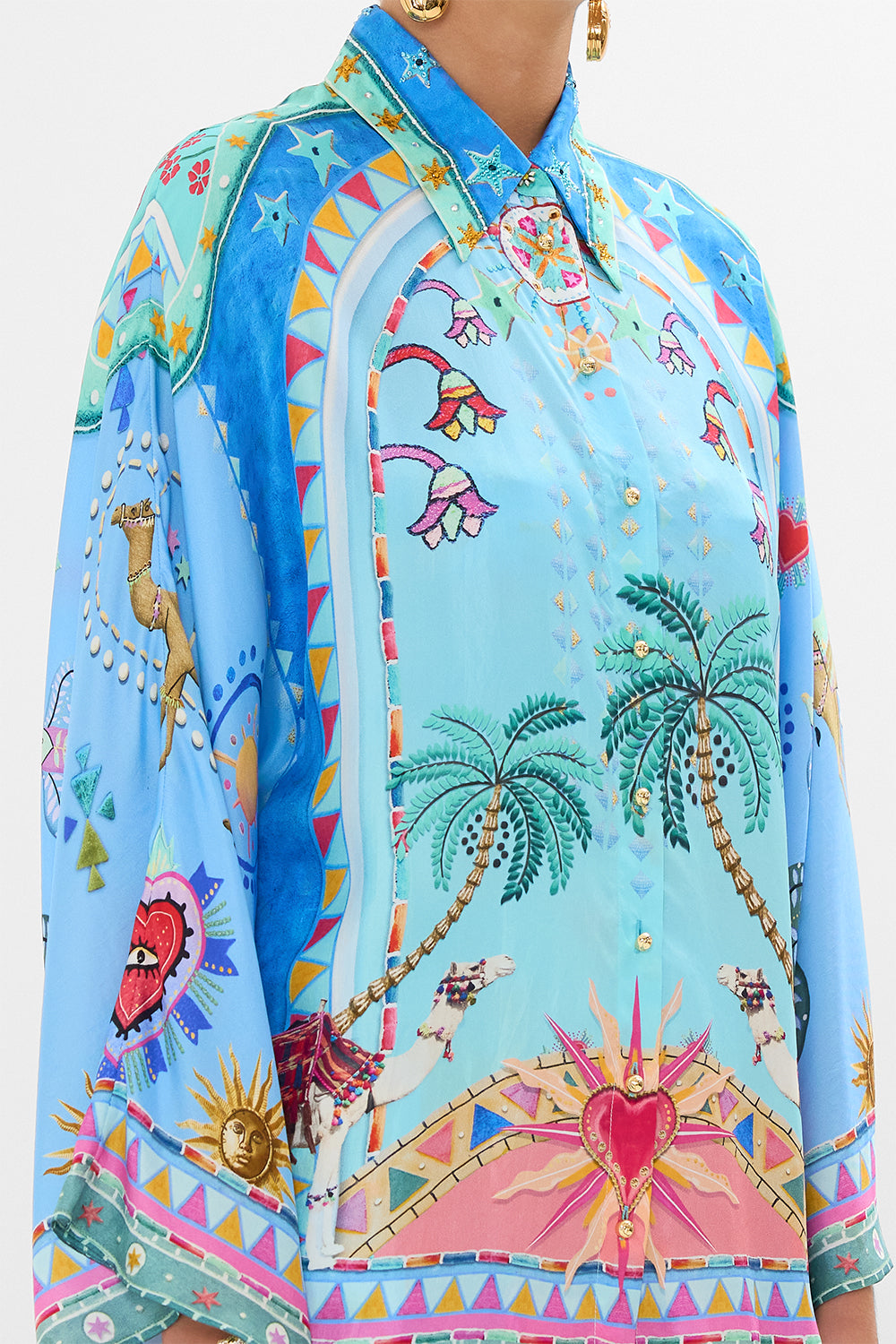 WIDE SLEEVE BLOUSE A PAINTED VILLAGE