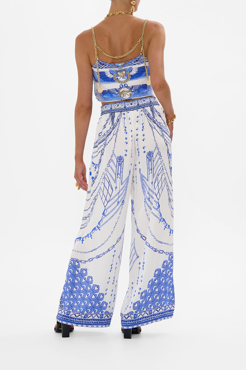 CAMILLA Bias Crop Cami in Dancing with Daylight Print.