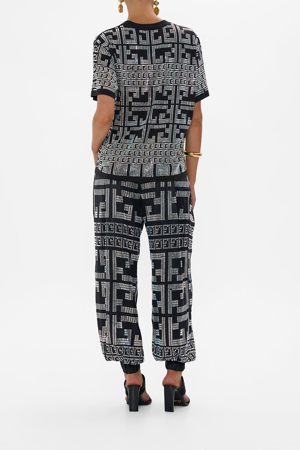 ASYMMETRICAL BELTED PANT READ MY GLYPHS