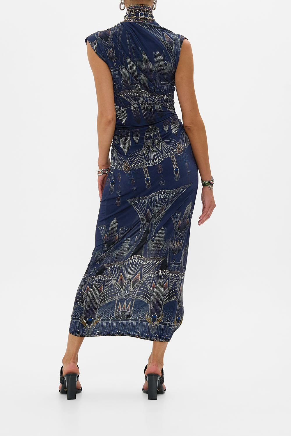 GATHERED COLUMN JERSEY DRESS THE EGYPT EFFECT