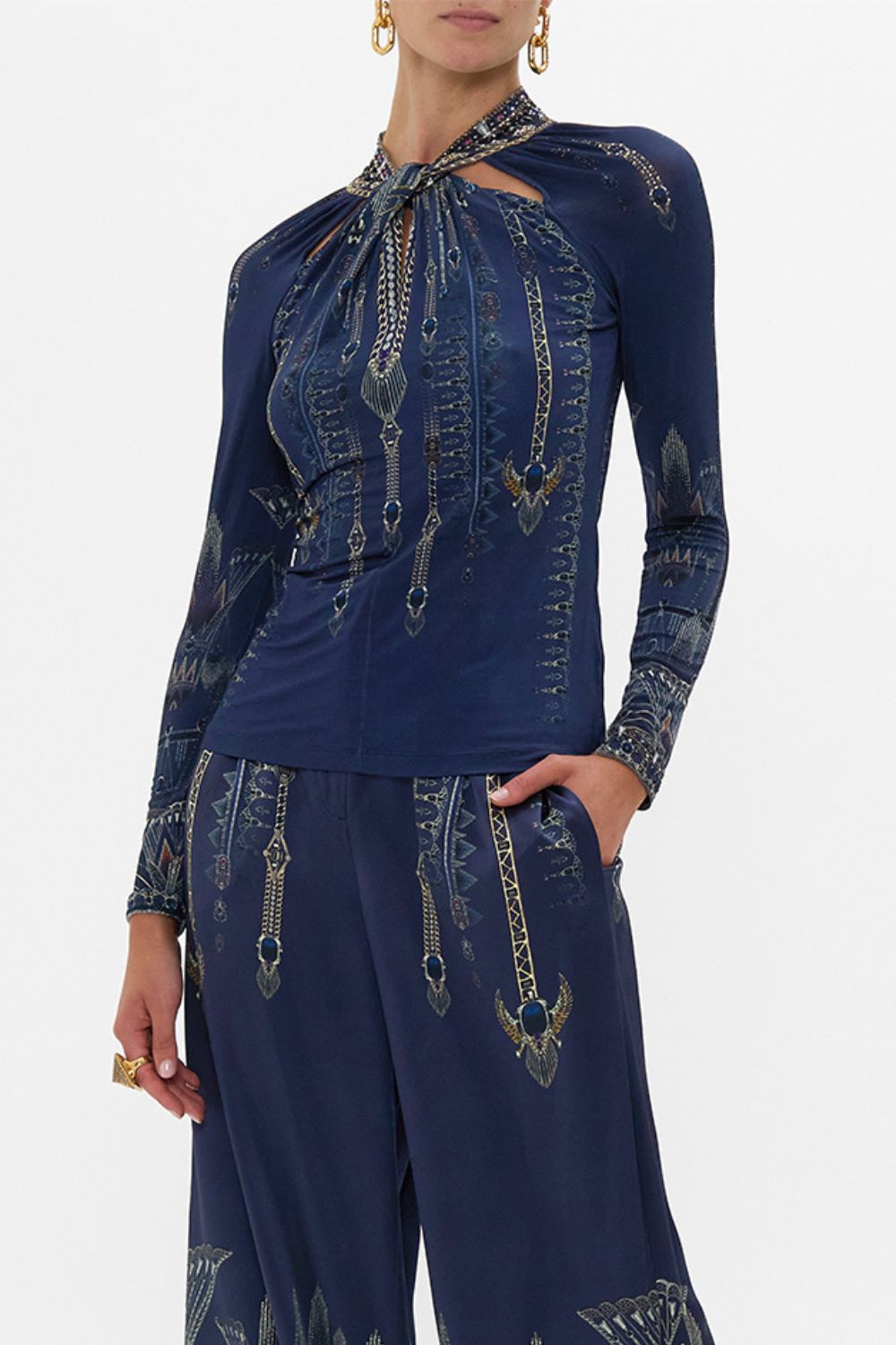 CUT OUT JERSEY TOP THE EGYPT EFFECT