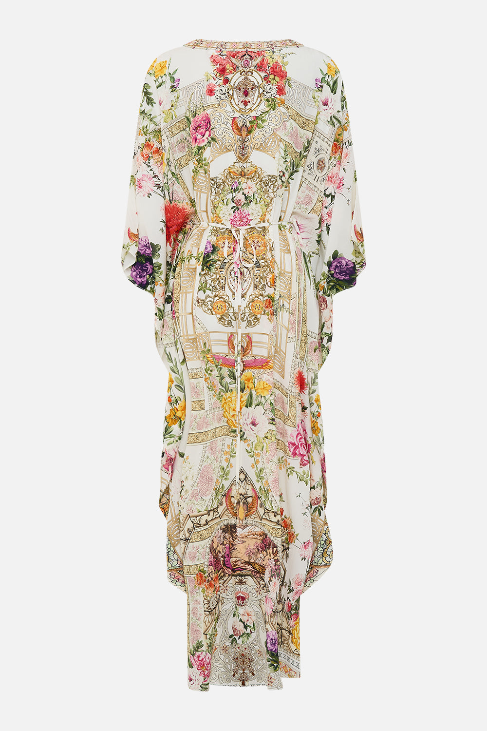 GATHERED WAIST KAFTAN EGYPTIAN ROSE