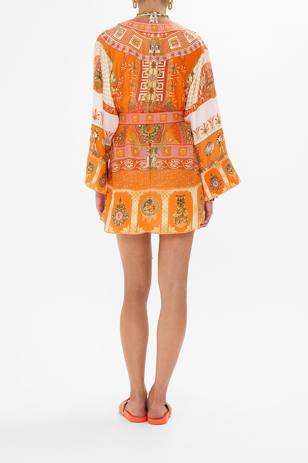 CAMILLA Short Kimono Wrap in The Obelisk Gate Print.