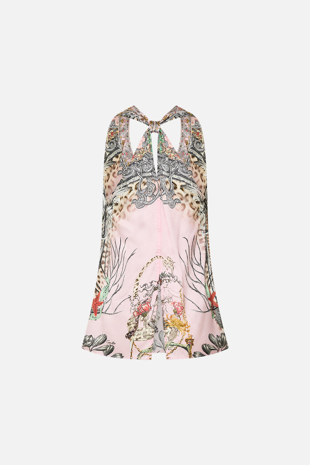 V NECK TOP WITH KNOT BACK CAVE OF WONDERS