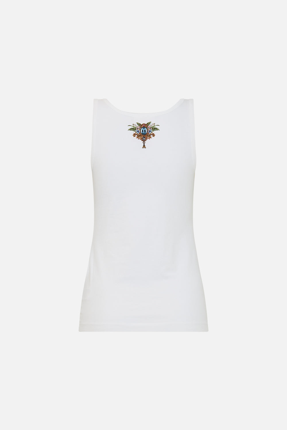 CAMILLA Jersey Scoop Neck Tank Top in Views of the Valley Print