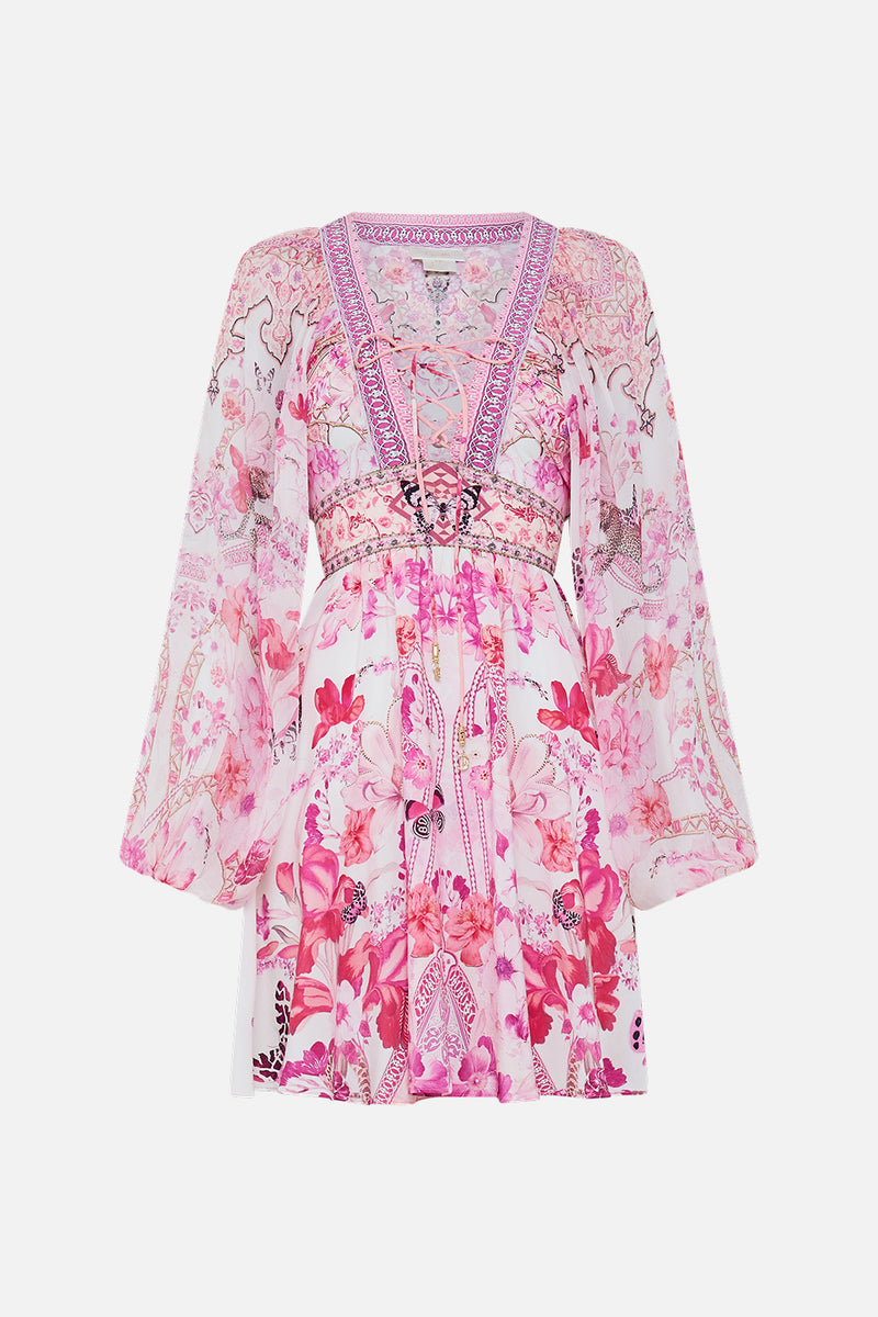 LONG BUTTON FRONT DRESS BOTANICAL NOVELLA