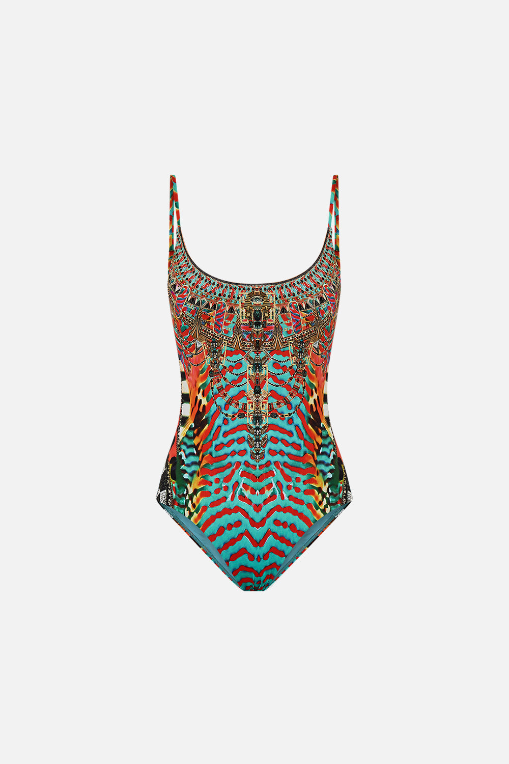 CAMILLA Scoop Neck One Piece in Desert Visions print.