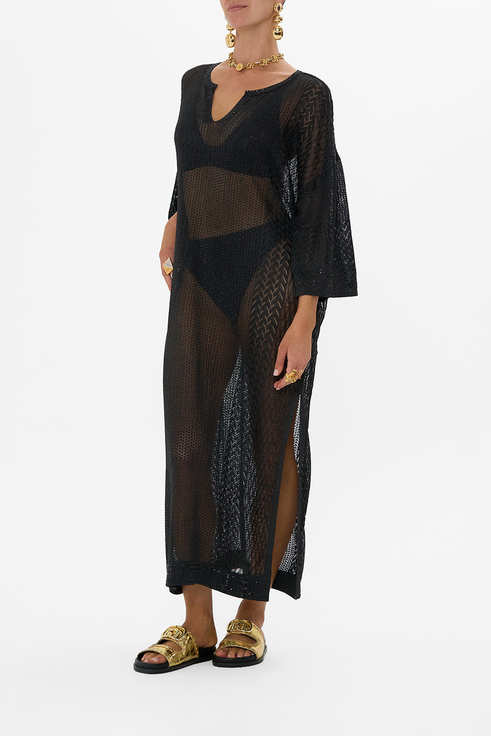LONG V NECK KNIT KAFTAN CALL ME CLEOPATRA