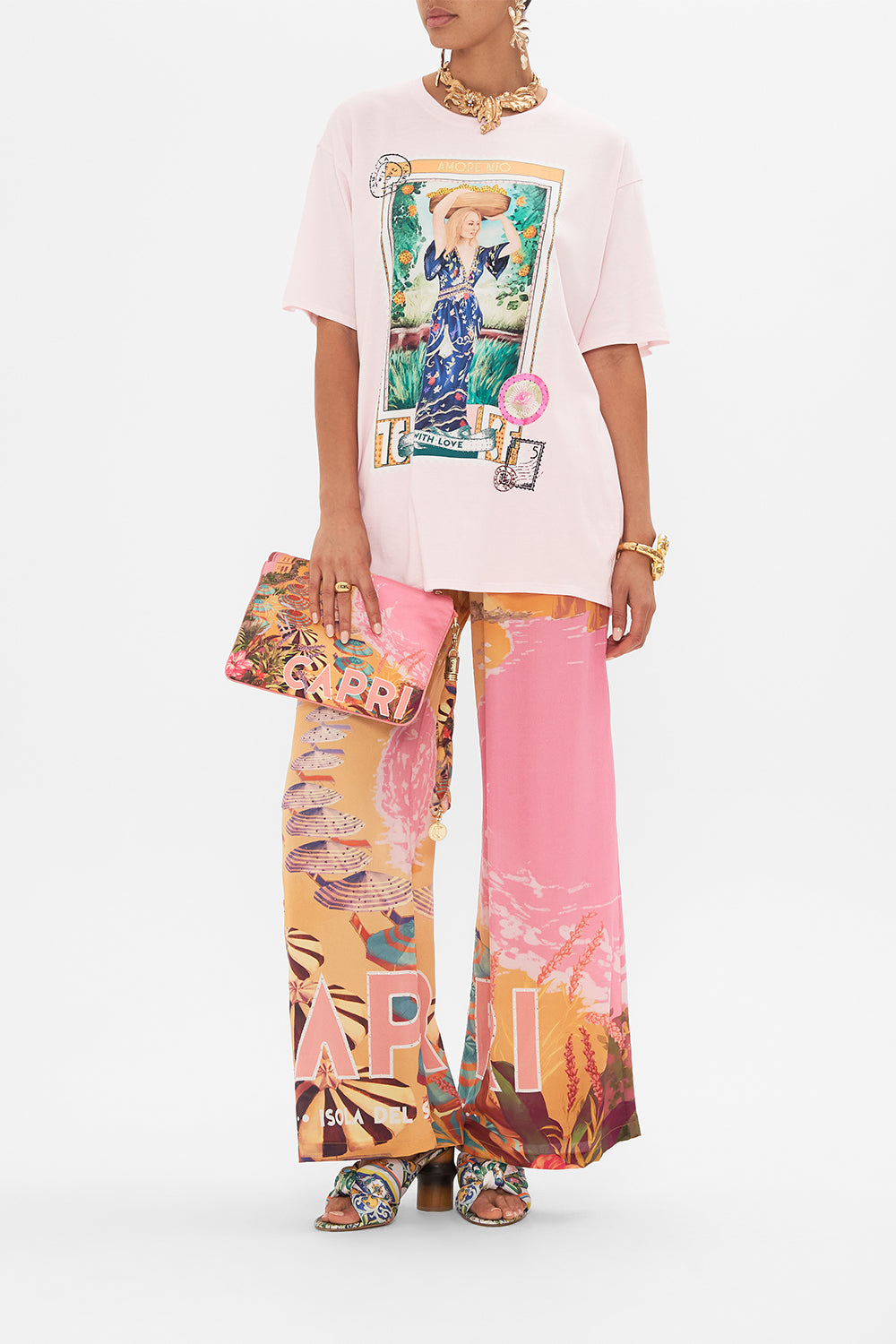 OVERSIZED BAND TEE CAPRI ME