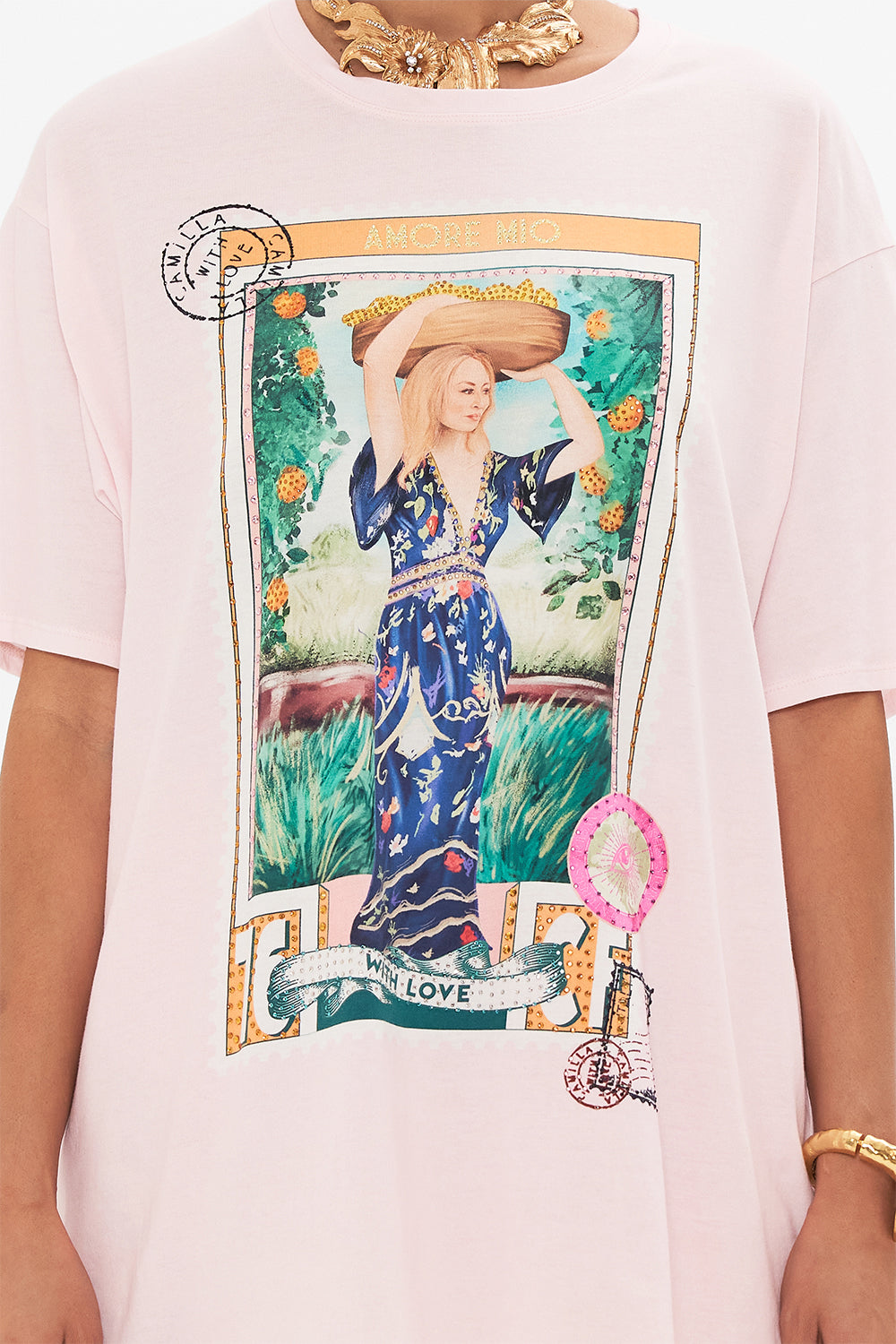 OVERSIZED BAND TEE CAPRI ME