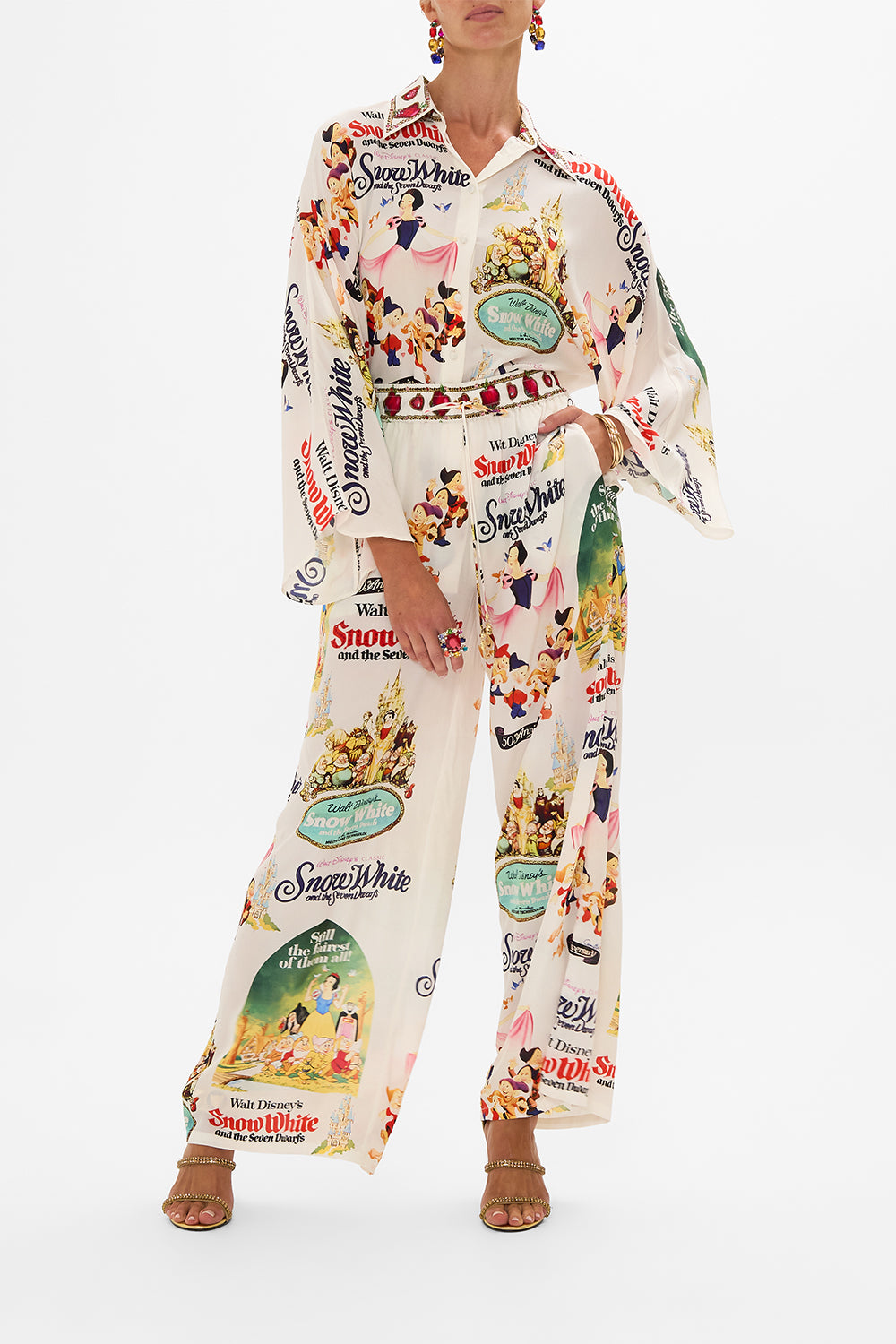 Disney CAMILLA silk blouse in Princess in Print