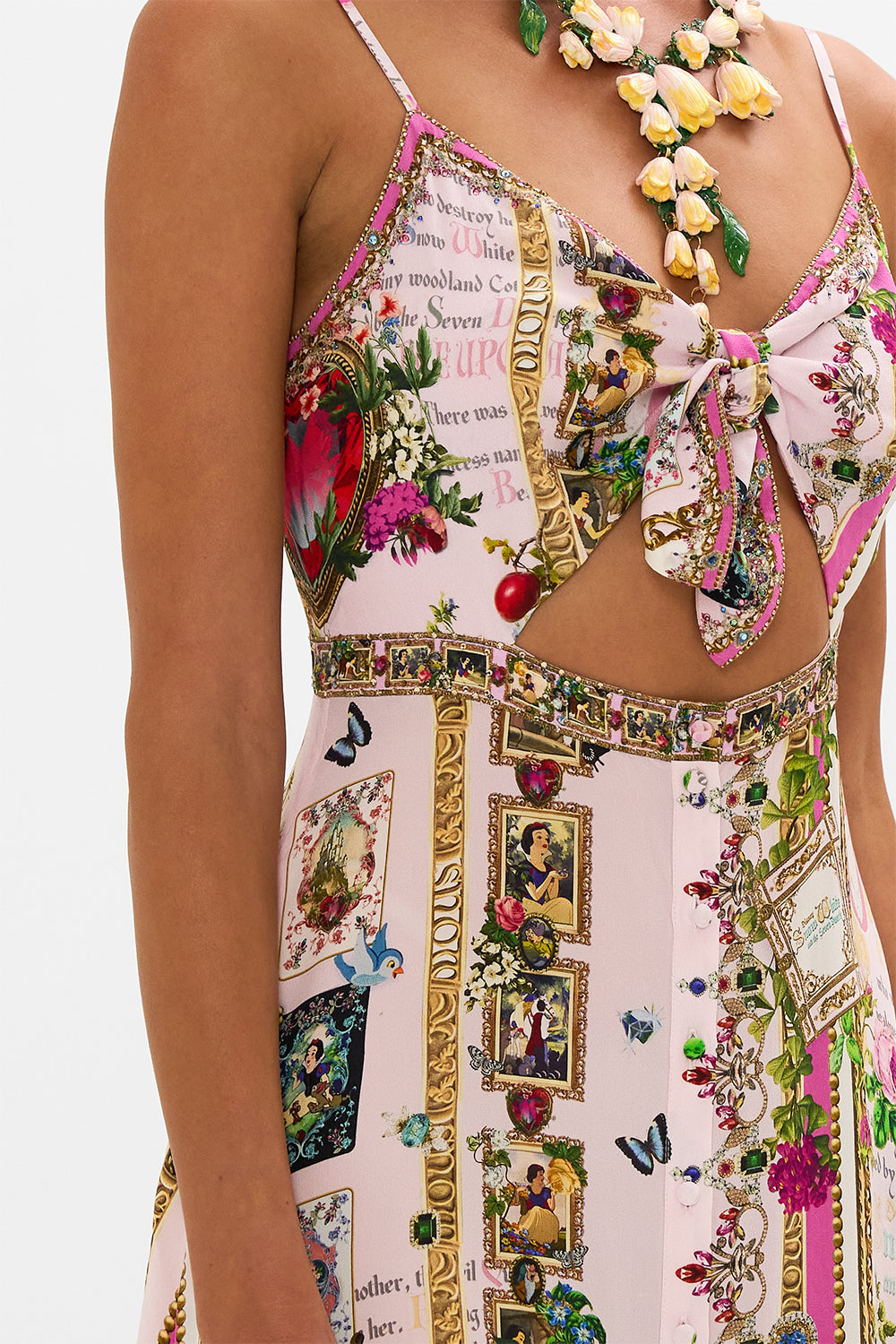 Disney CAMILLA silk maxi dress in My Sweet Snow White print