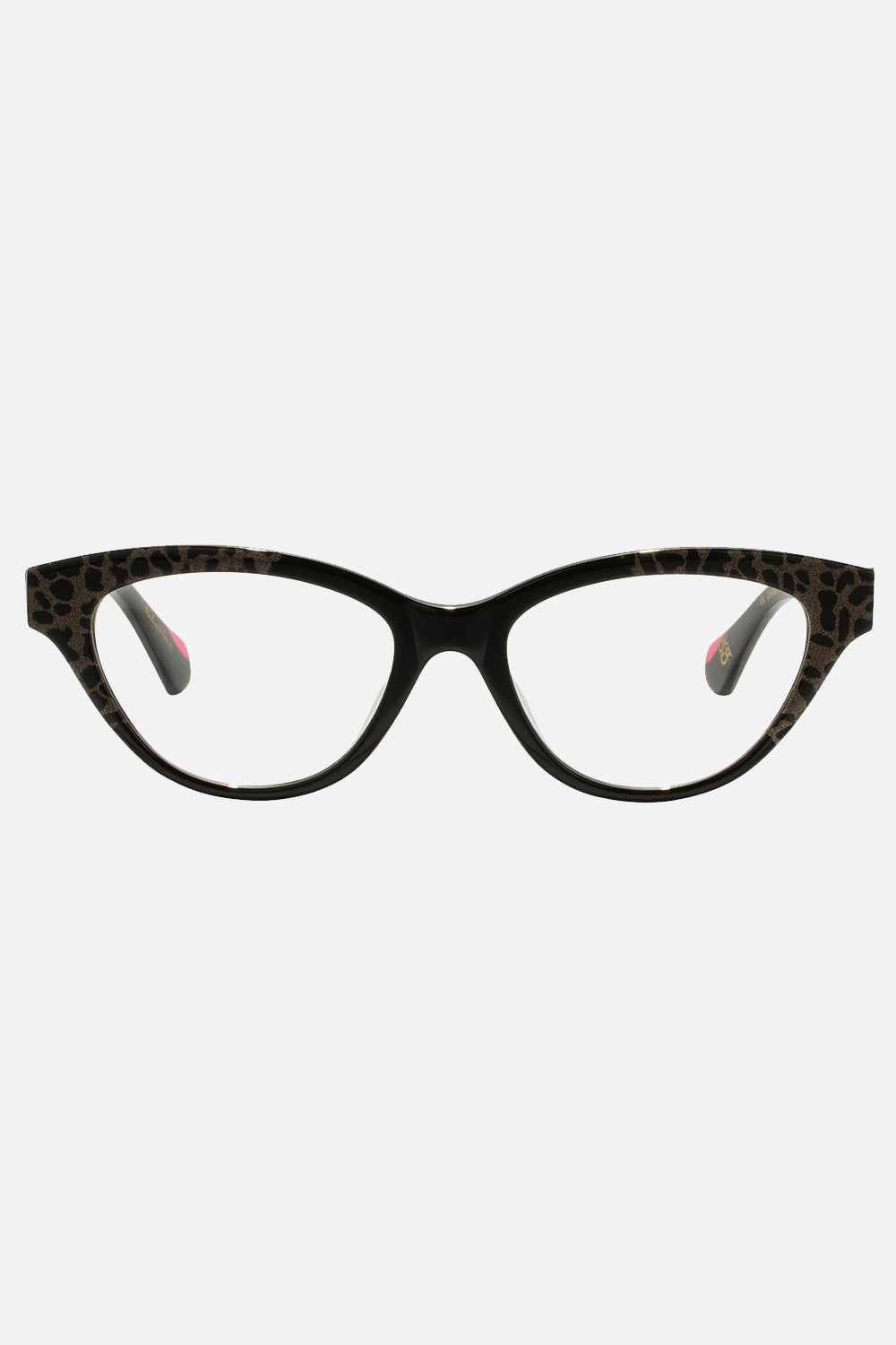 THE SHOWSTOPPER OPTICAL GLASSES BLACK GLITTER LEOPARD