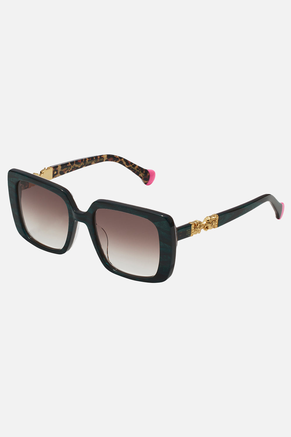 HAPPY IN THE HAMPTONS SUNGLASSES EMERALD MARBLE