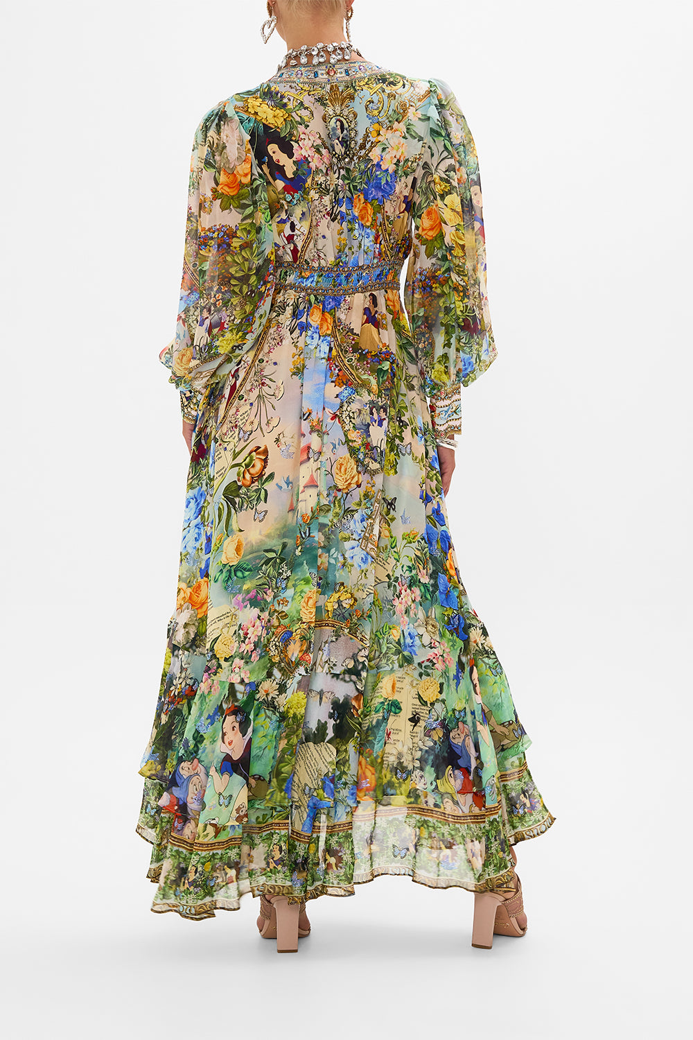 Disney CAMILLA silk maxi dress in The Kindest One of All print