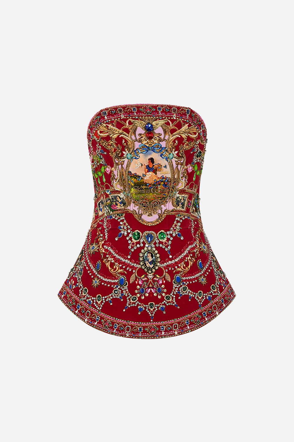 Disney CAMILLA corset in Just One Bite Snow White print