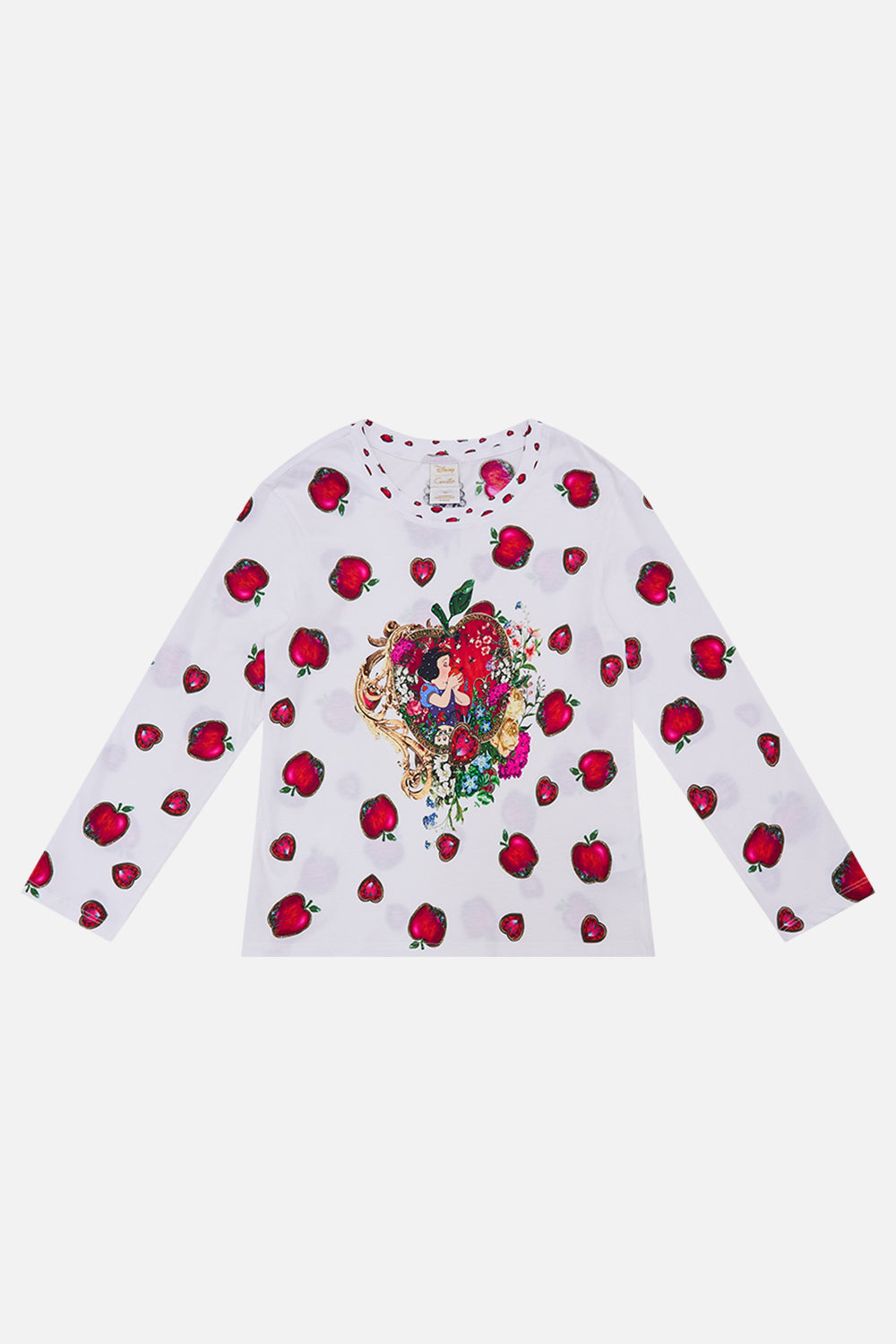 Disney CAMILLA kids long sleeve top in Just One Bite Snow White print