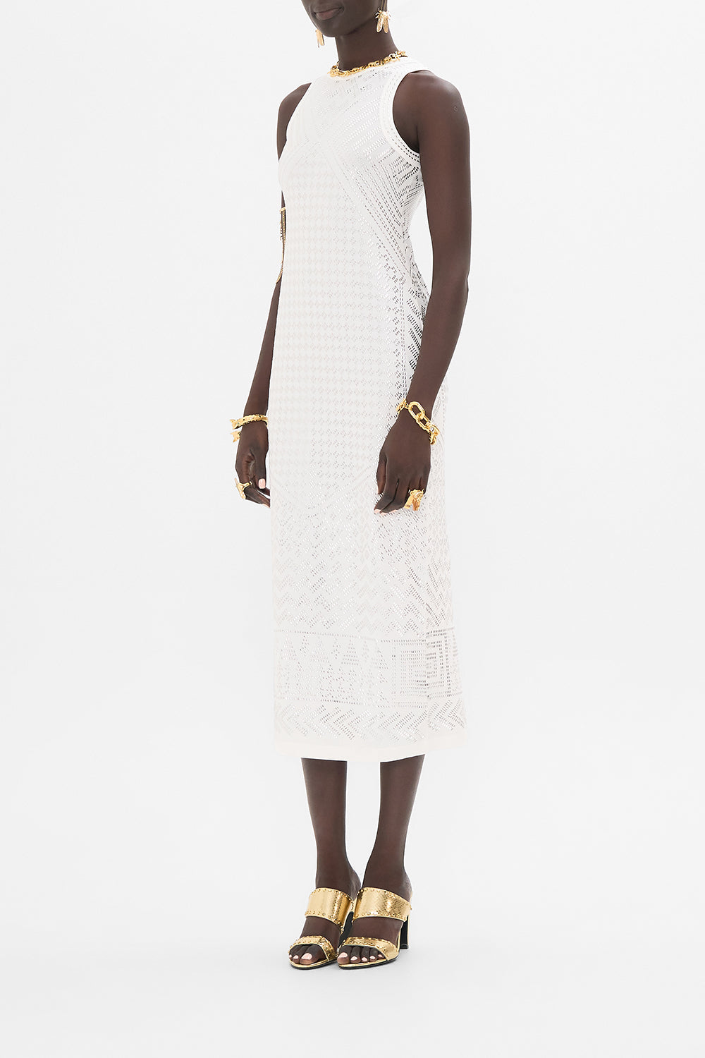 CAMILLA Jersey Tank Dress in Valley of the Queens print