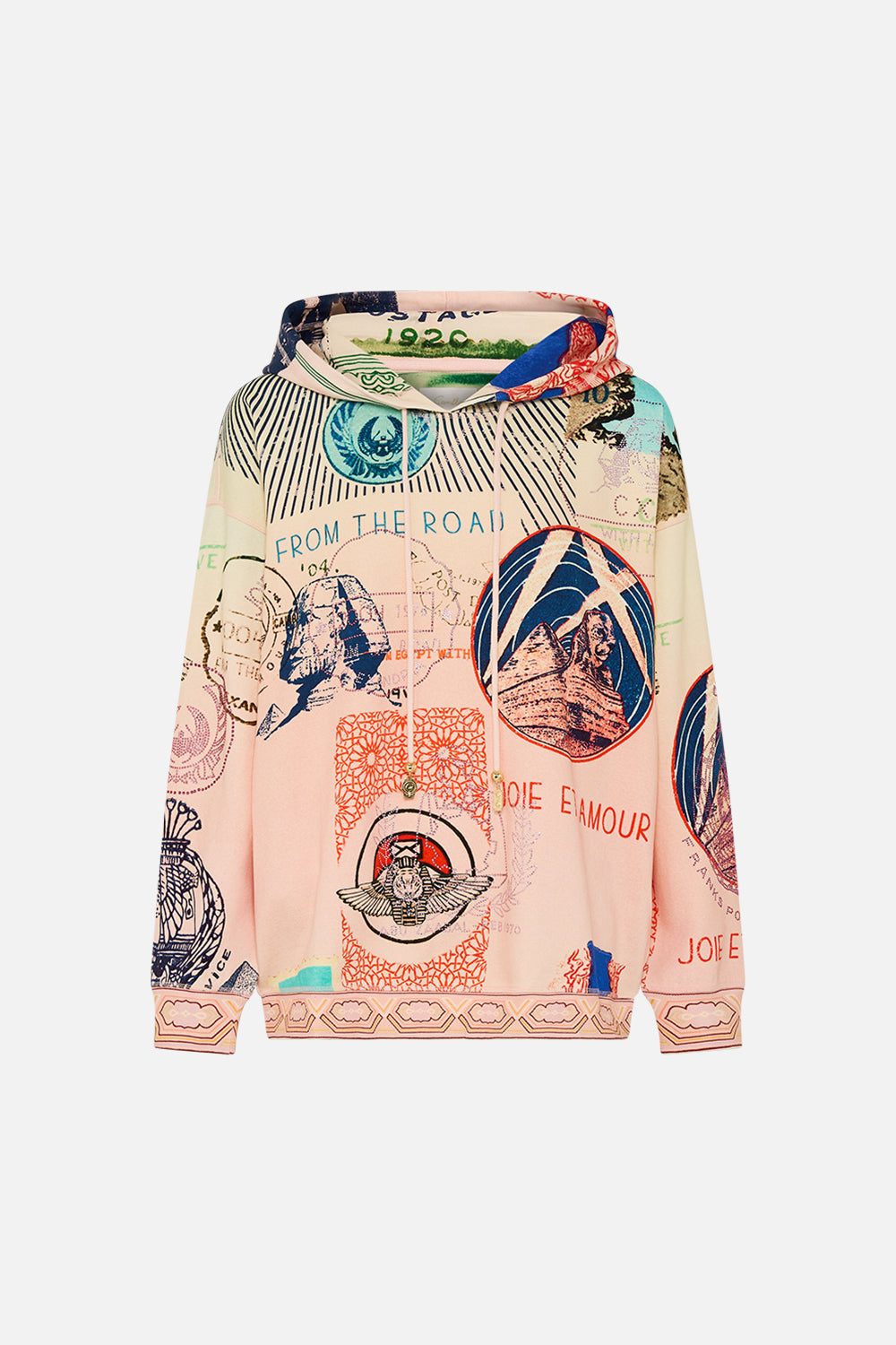 CAMILLA hoodie with pockets in Haute Passport print