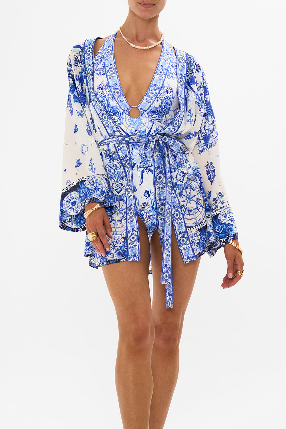 SHORT KIMONO WRAP IMMORTAL INK