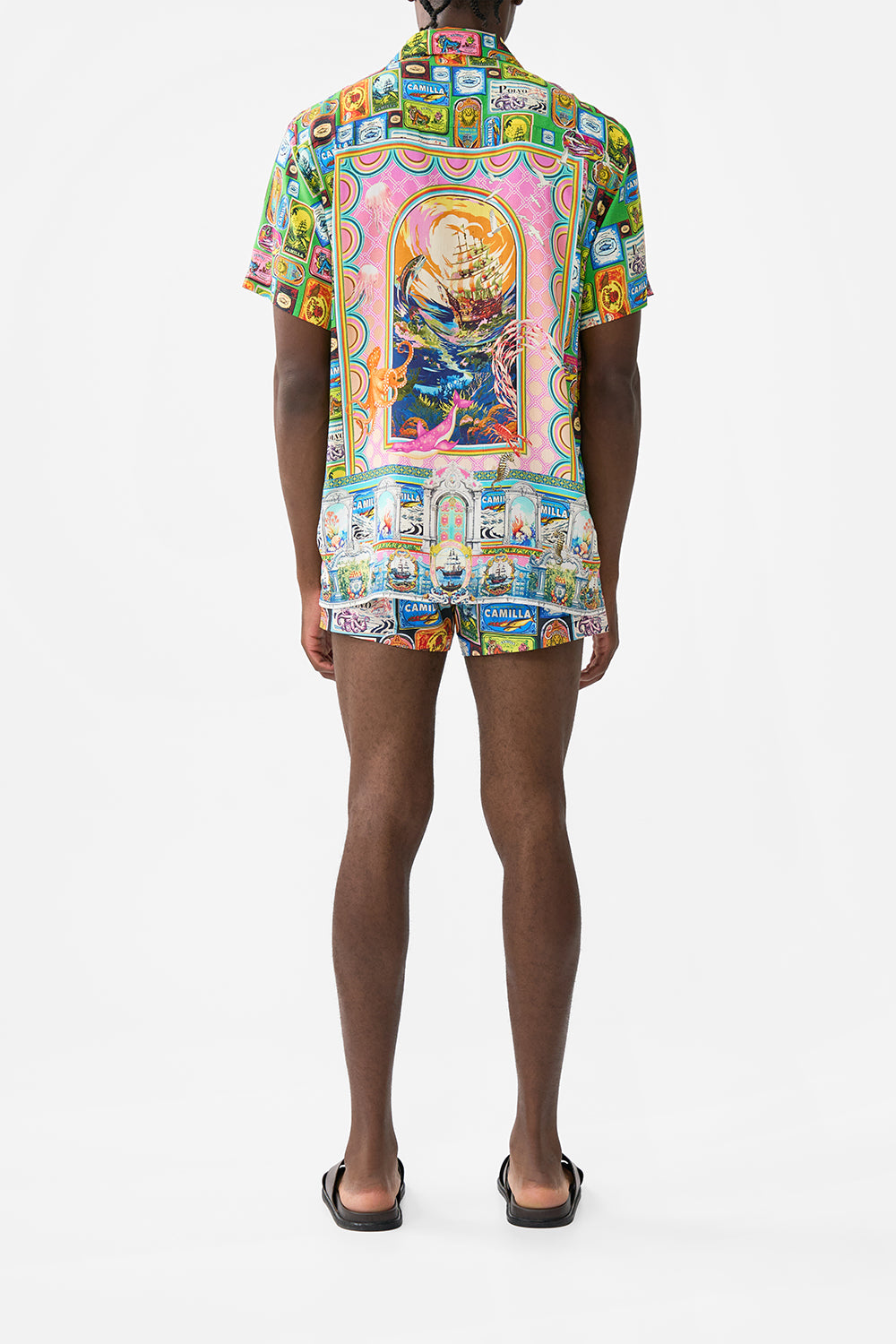 SHORT SLEEVE CAMP COLLARED SHIRT SAL DO MAR