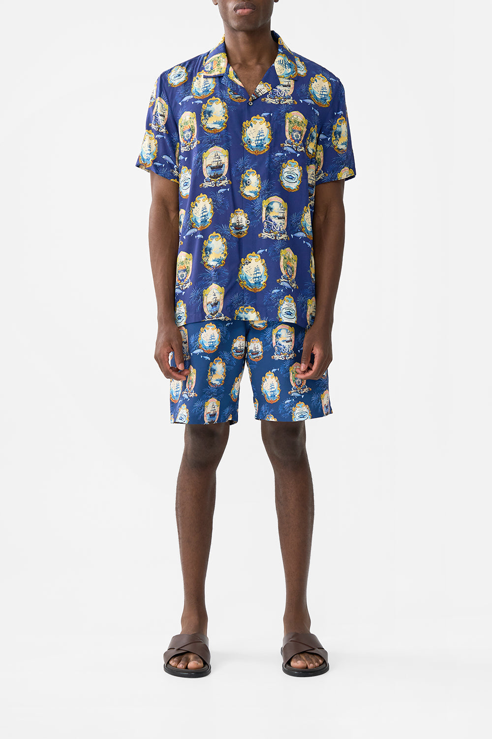 SHORT SLEEVE CAMP COLLARED SHIRT SONG OF SAINT ANTHONY