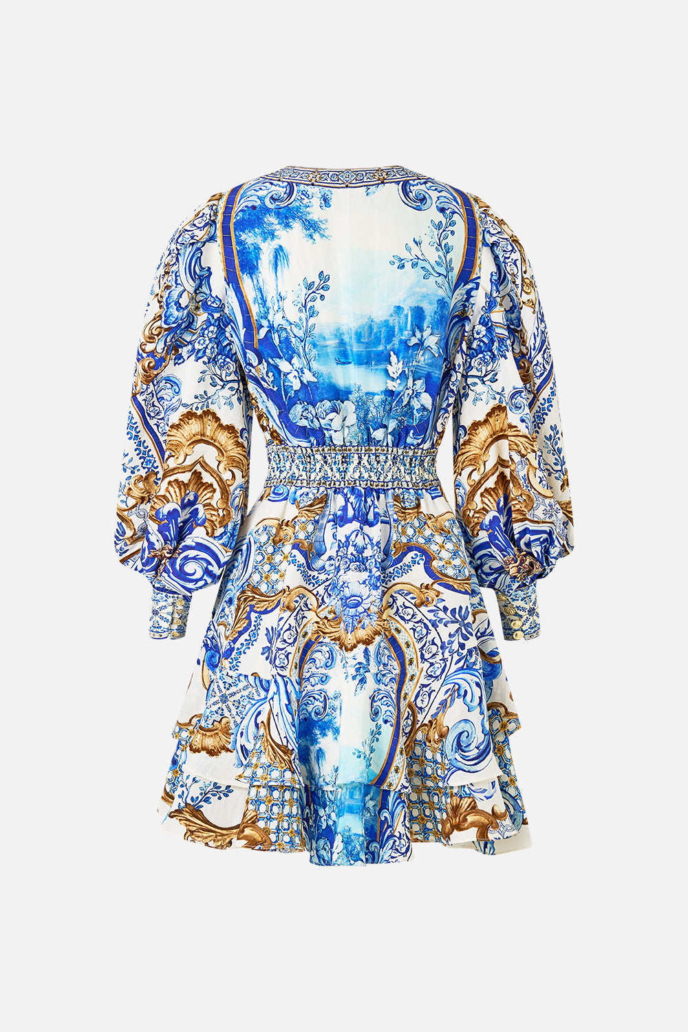 BUTTON FRONT FRILL DRESS AZUL ADVENTURES