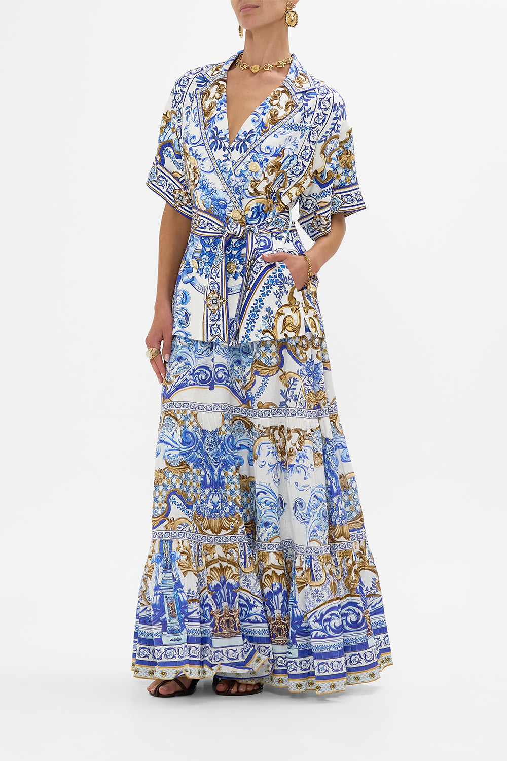 DOUBLE BREASTED SHORT SLEEVE JACKET AZUL ADVENTURES