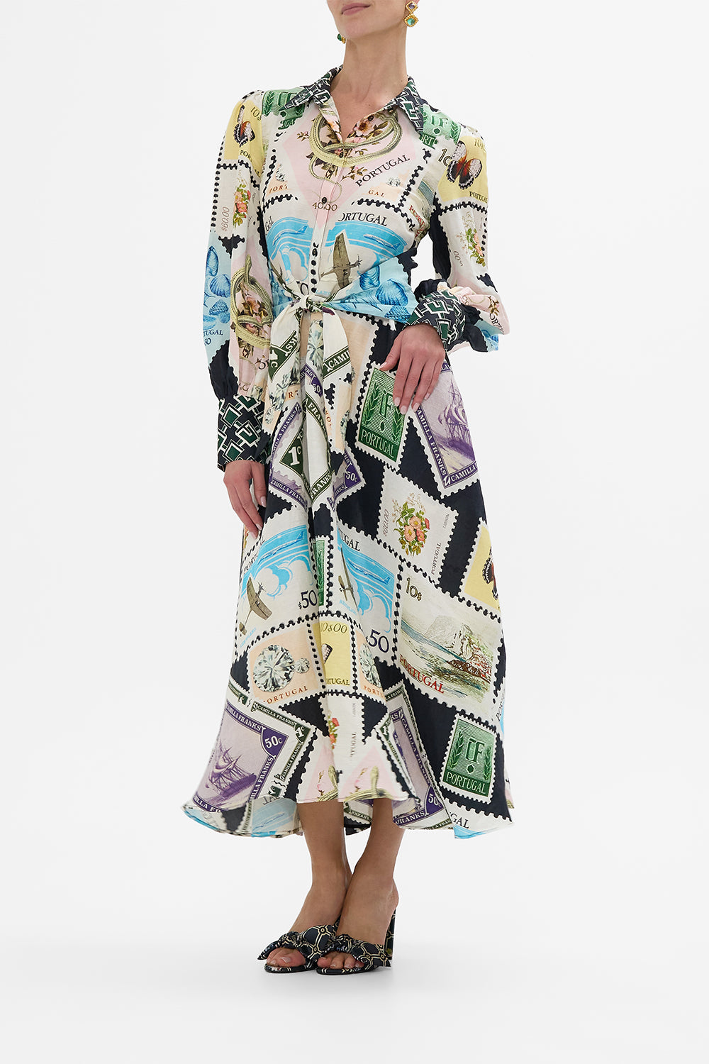 WAIST TIE SHIRT DRESS MY PORTO PEN PAL