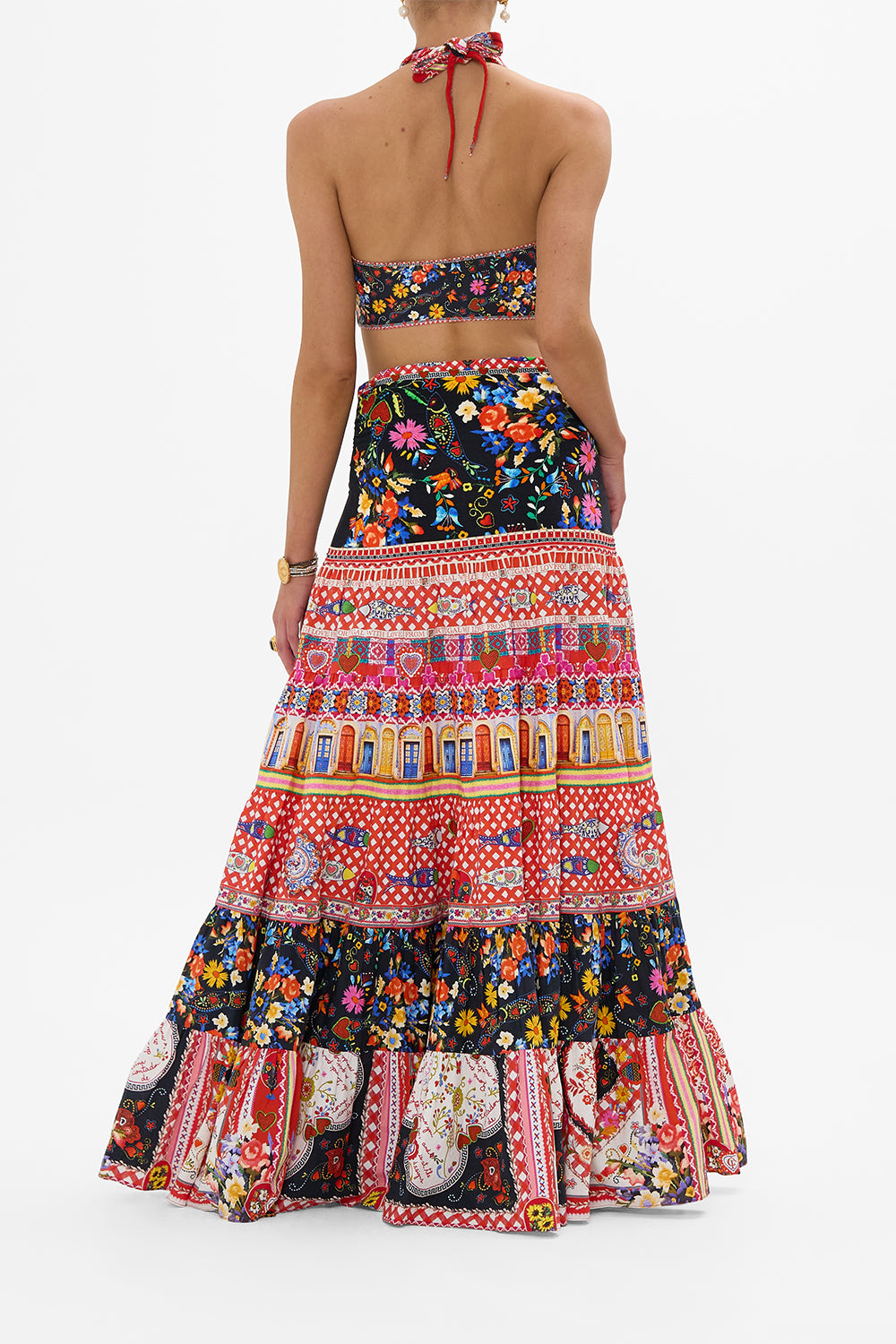 JERSEY TIE UP SCARF TOP FOLK FABULOUS